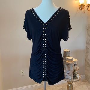 Chelsea and Theadore studded black shirt